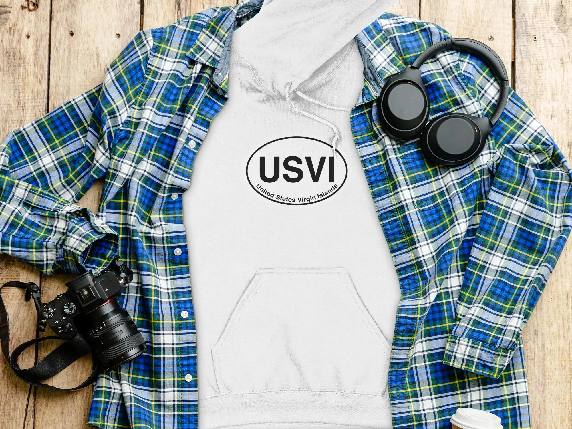 USVI Vacation Hoodie for Nature and Adventure Lovers