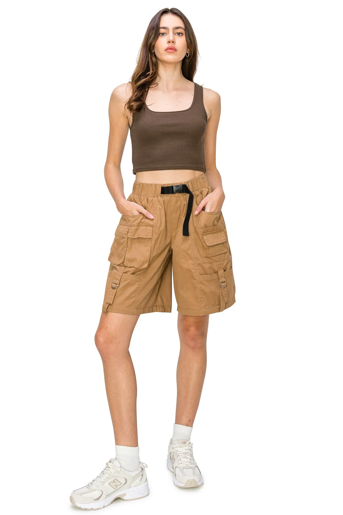 Utility Cargo Long Shorts - Safari