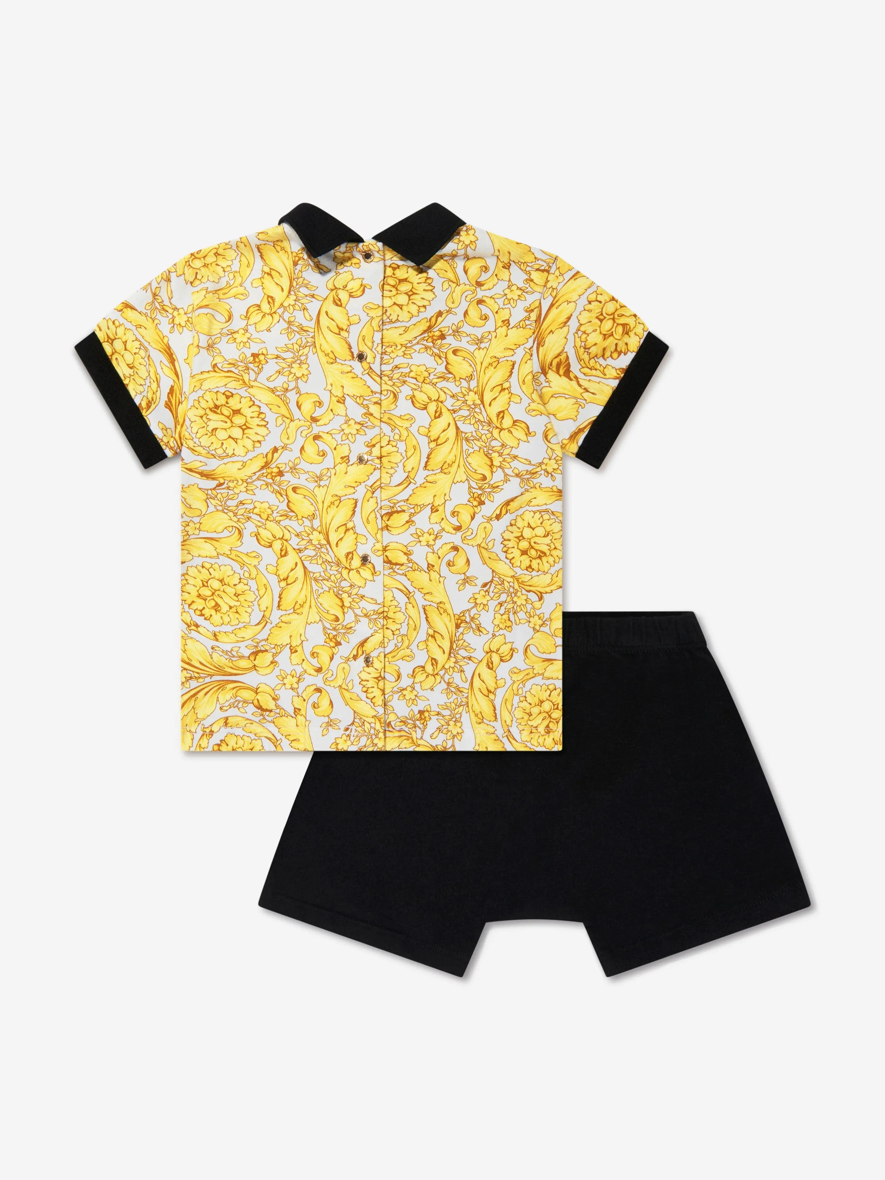 Versace Baby Boys Polo Shirt And Shorts Set in Gold