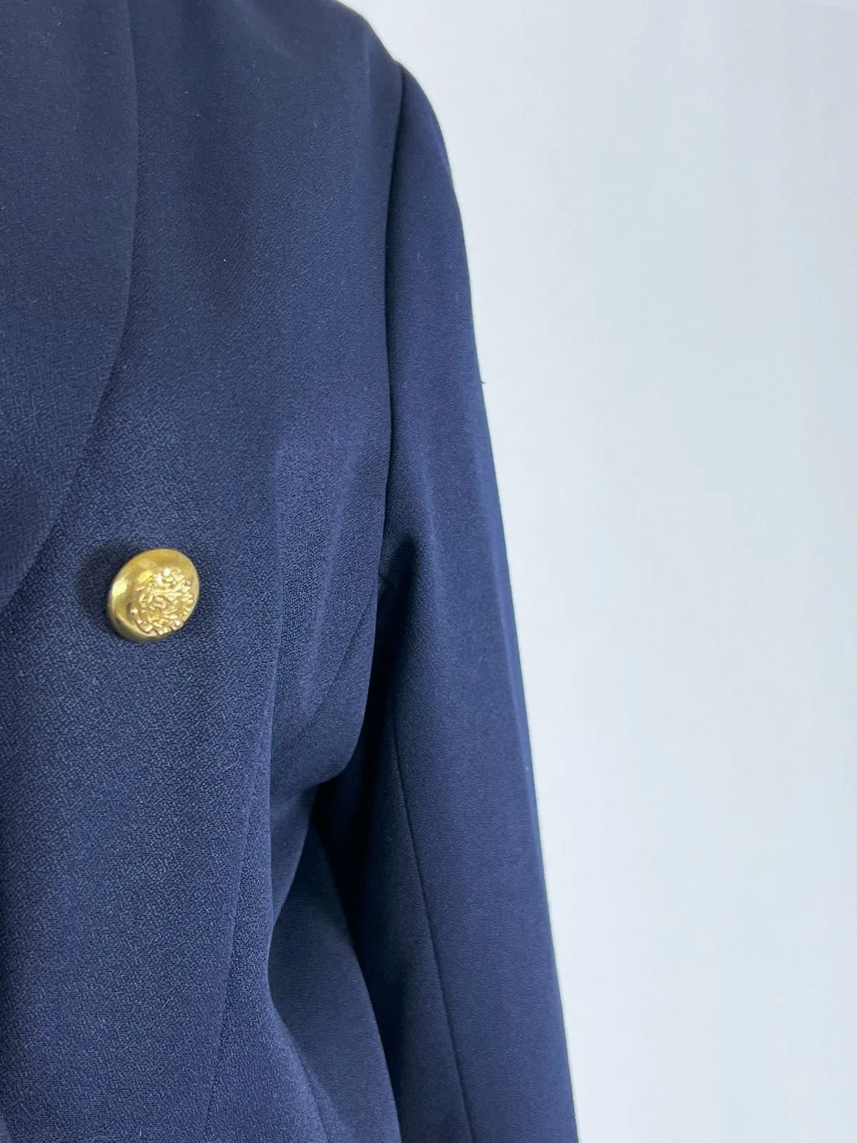 Vintage J.P. Fall Size 18 Navy & Gold Stripes Nautical Blazer