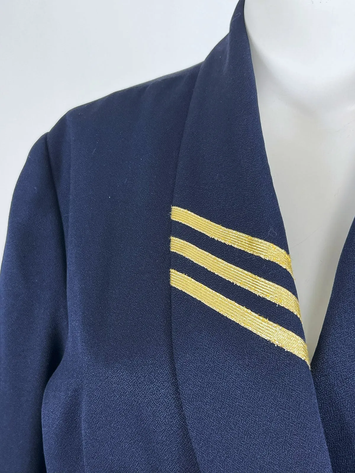 Vintage J.P. Fall Size 18 Navy & Gold Stripes Nautical Blazer