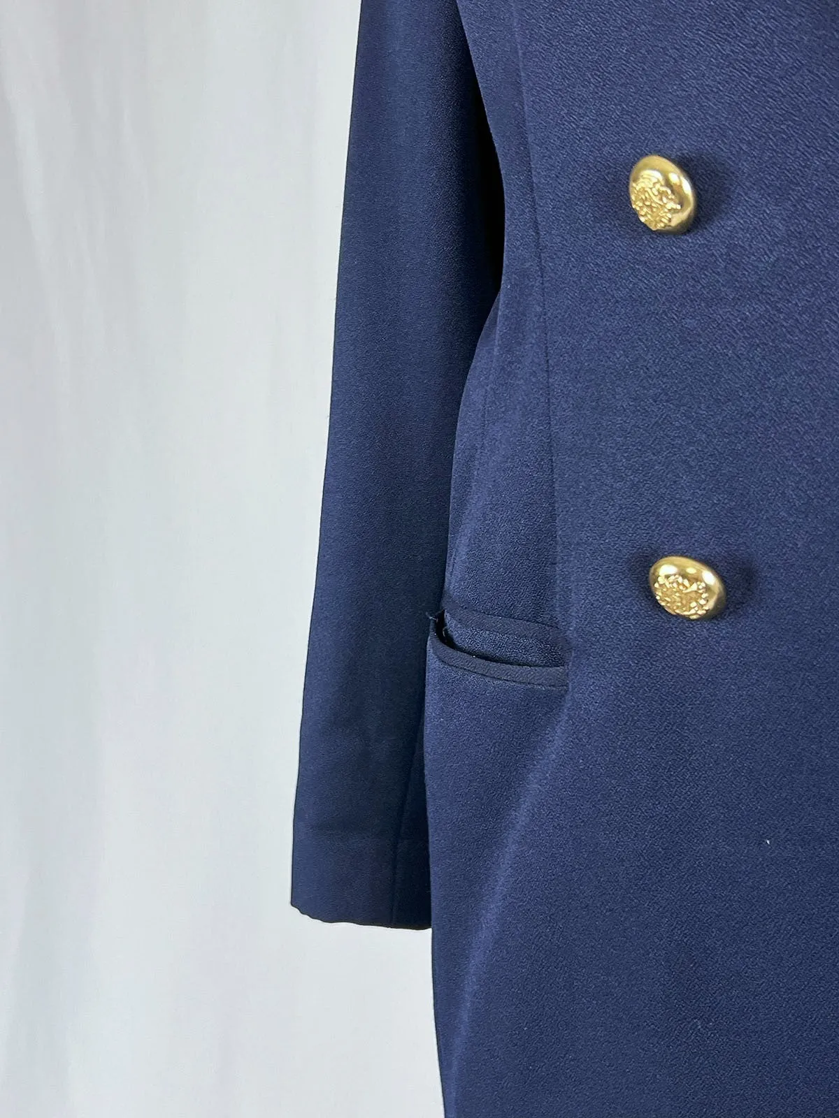 Vintage J.P. Fall Size 18 Navy & Gold Stripes Nautical Blazer