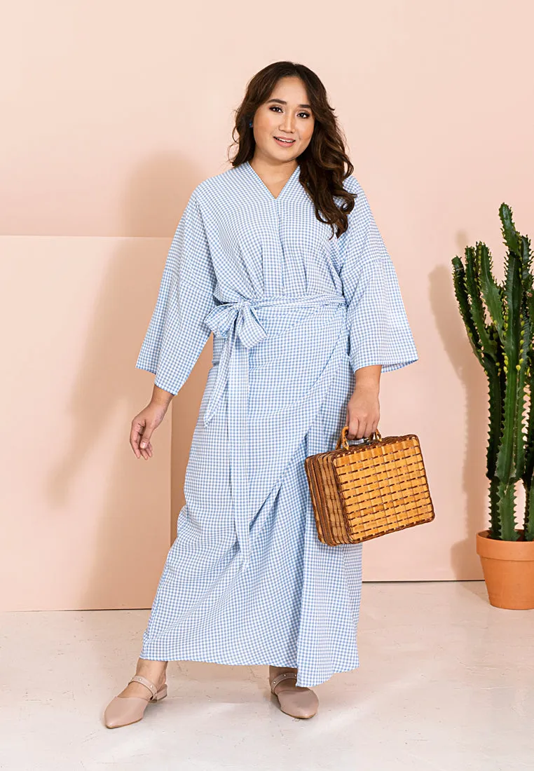 Wareesha Raya Gingham Pario Kurung Set -Yellow