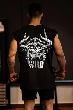 WILD DEVIL "PREMIUM VINTAGE" MUSCLE TEE (BLACK)