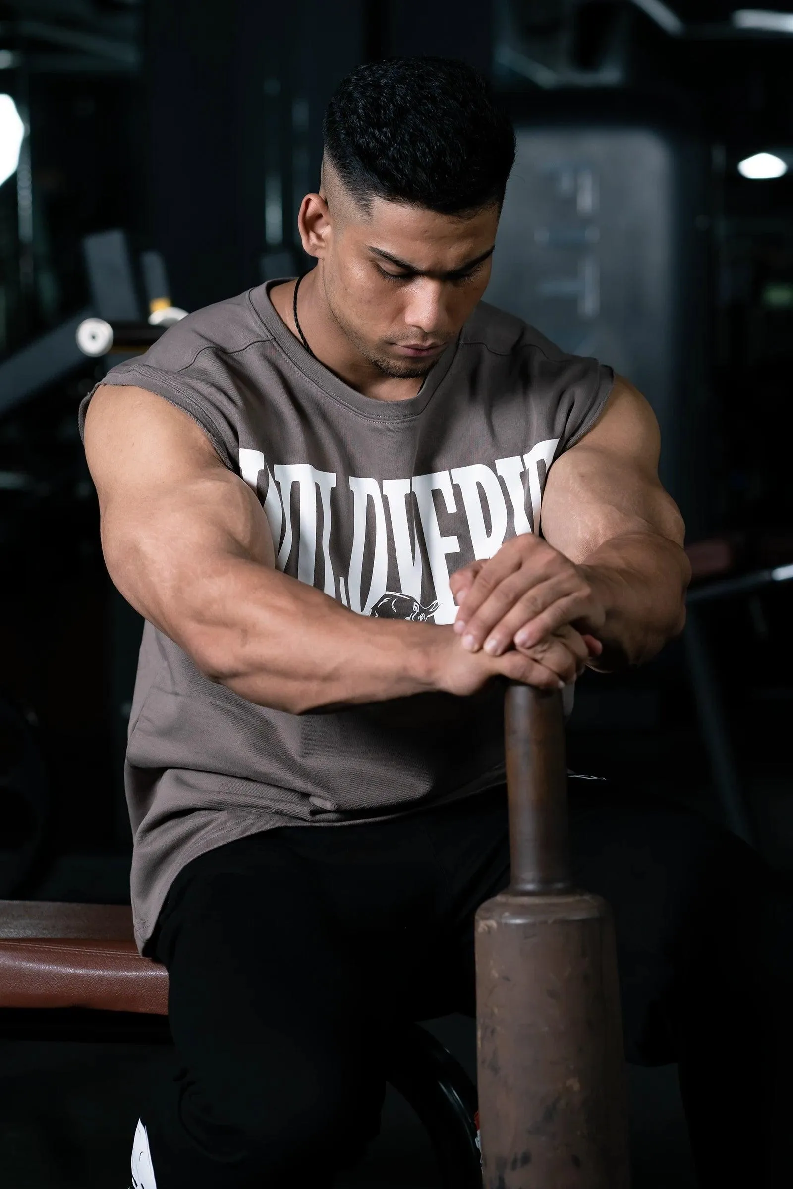 WILD VERVE VINTAGE MUSCLE TANK (EARTHY BROWN)