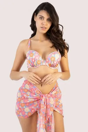Wolf and Whistle Floral Tie Side Sarong.