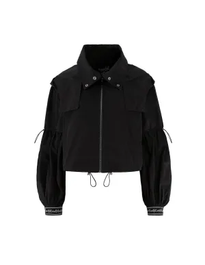 Women Cropped Hooded Windbreaker