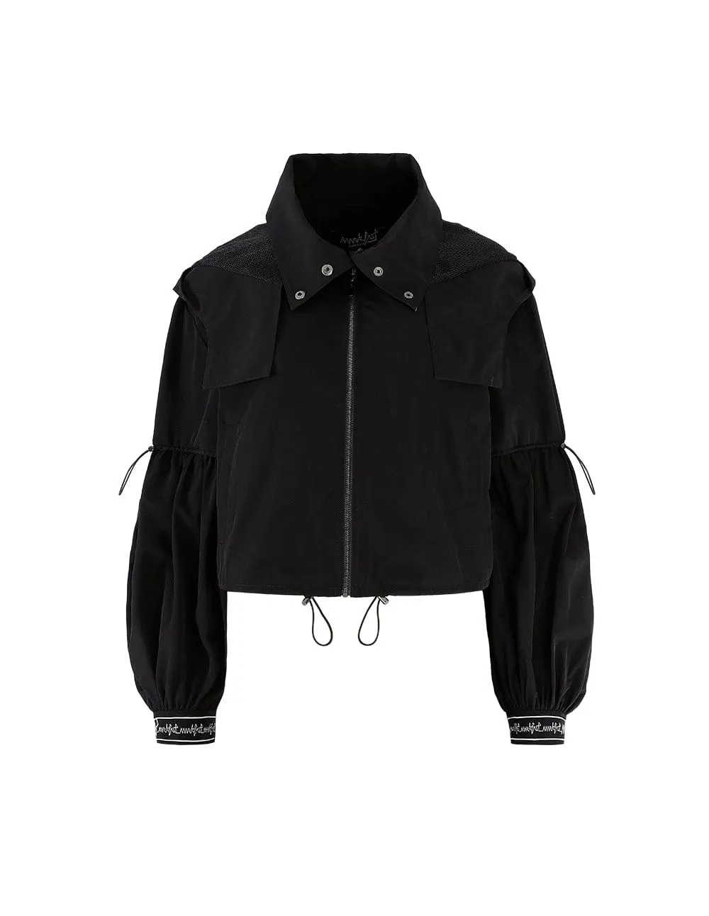 Women Cropped Hooded Windbreaker