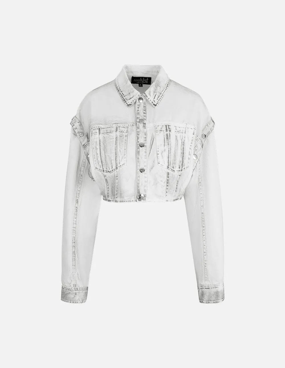 Women's Distressed Washed Denim Jacket