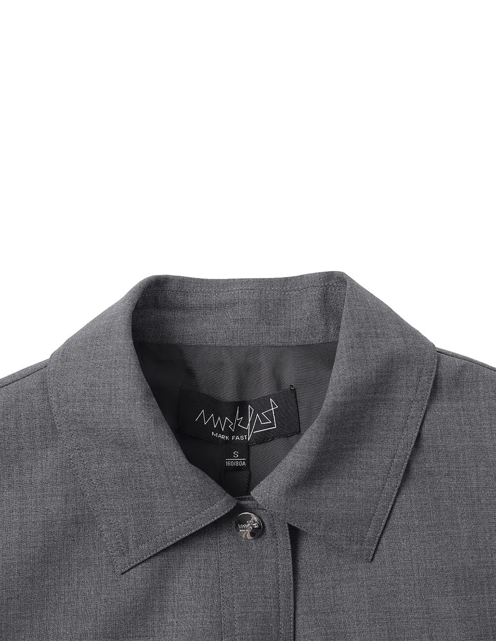 Women's Grey Wide Hem Short Blazer