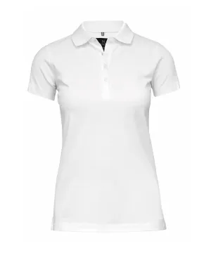 Womens Harvard classic  stretch deluxe polo | White
