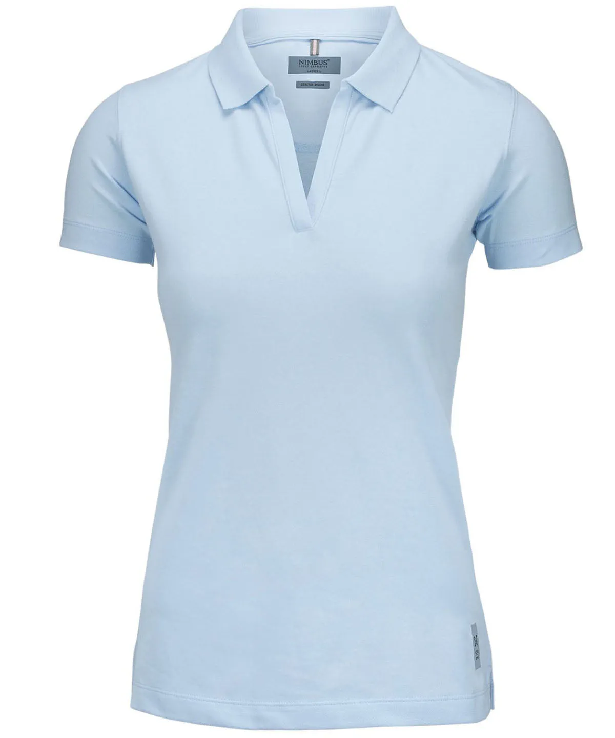 Womens Harvard v-neck  stretch deluxe polo | Sky Blue
