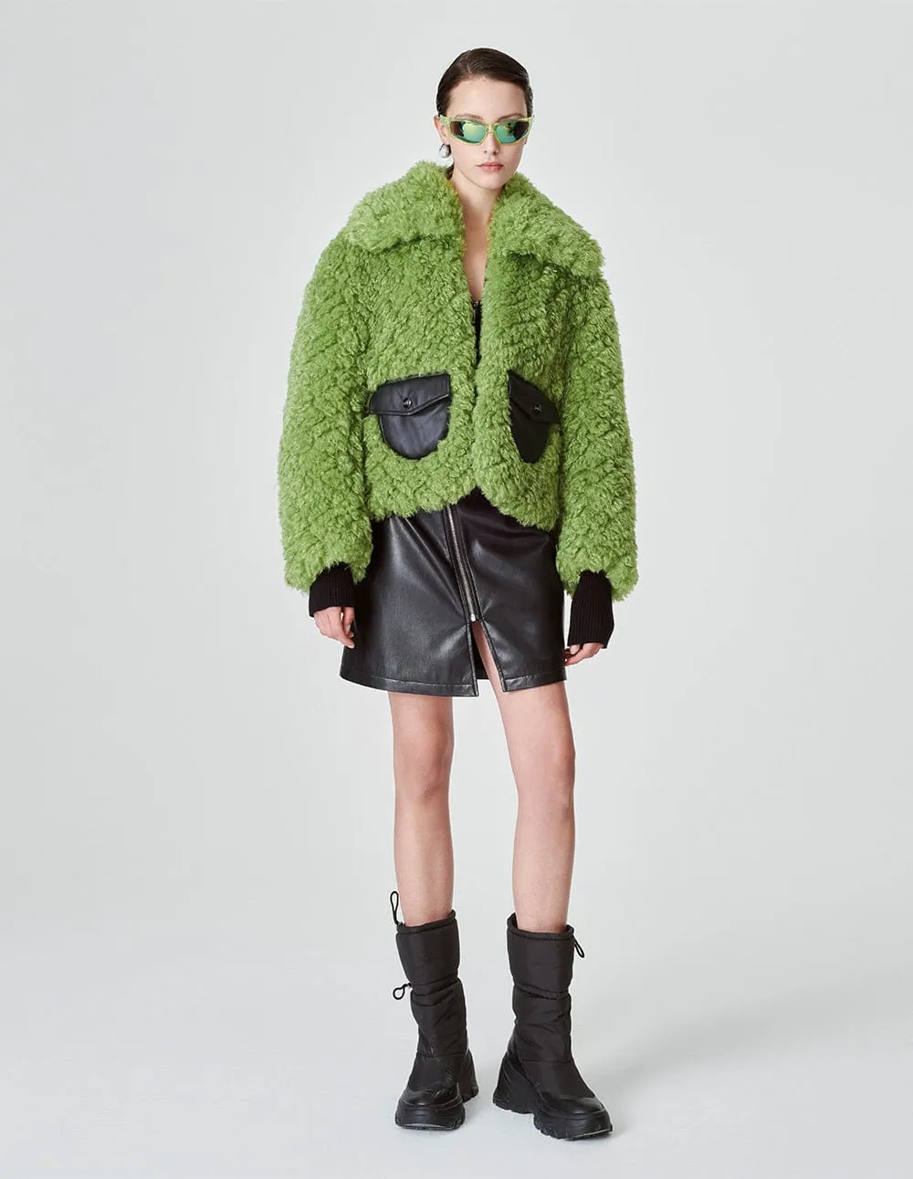 Women's Patchwork Plush Jacket