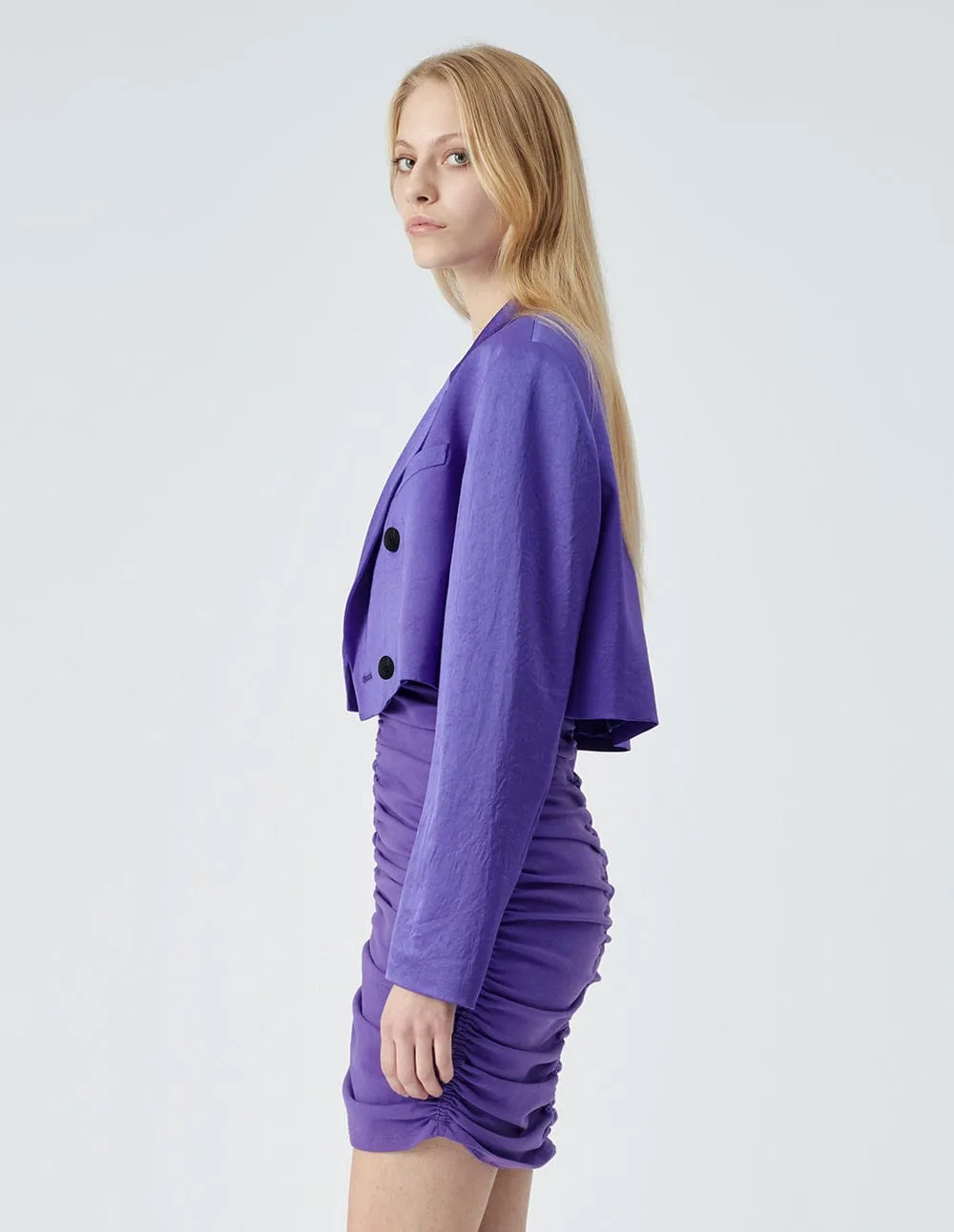Women's purple cropped blazer
