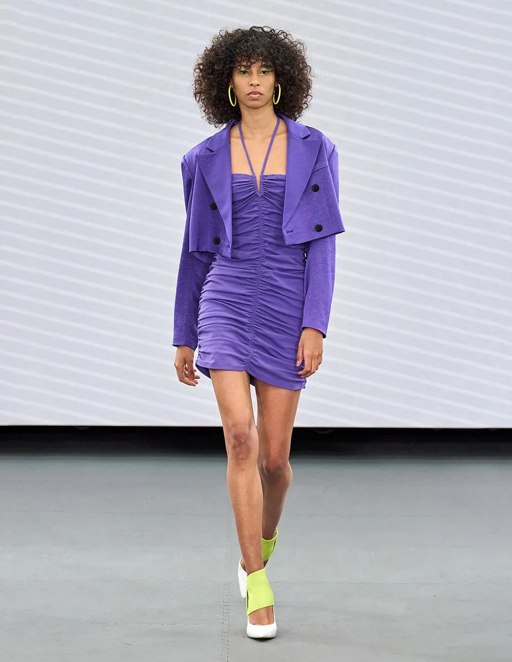 Women's purple cropped blazer