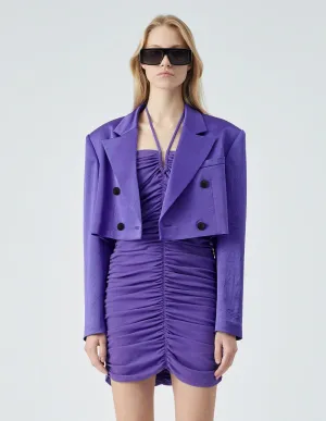Women's purple cropped blazer