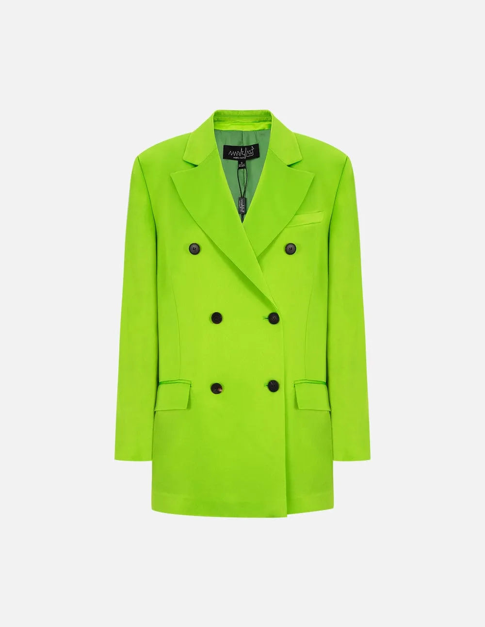 Women's Runway style fluorescent green casual suit