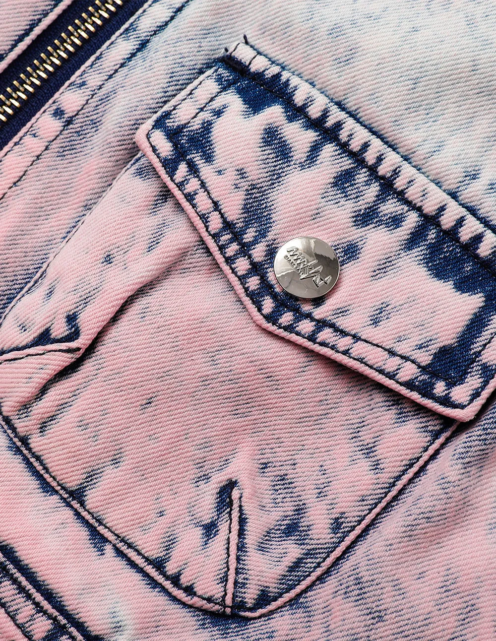 Women's Snowflake Dyed Denim Vest Jacket